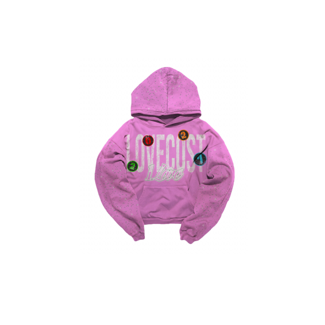 Pink “1Love” Hoodie